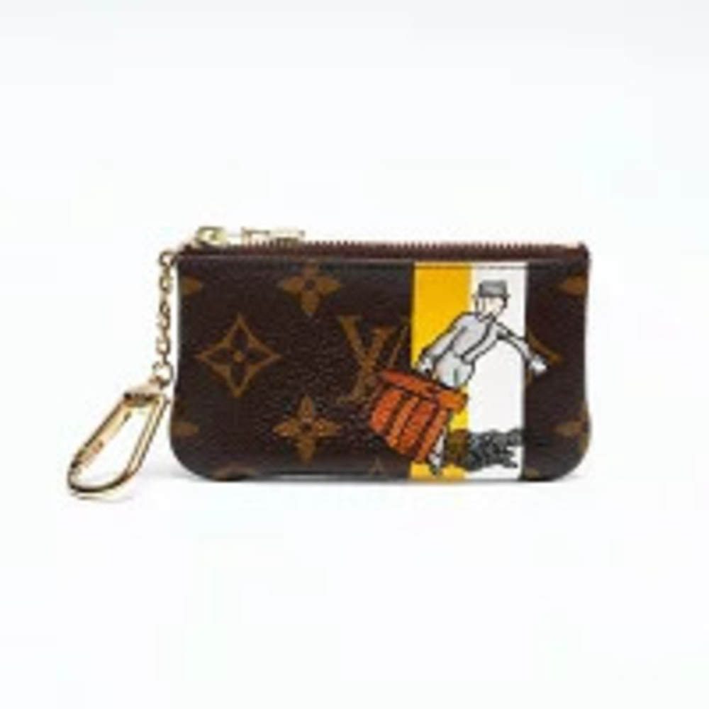 Louis Vuitton Monogram Groom Pochette coin case Wallet Brown